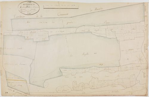 Rothonay, section E, Monsériat, feuille 2.géomètre : Berthet