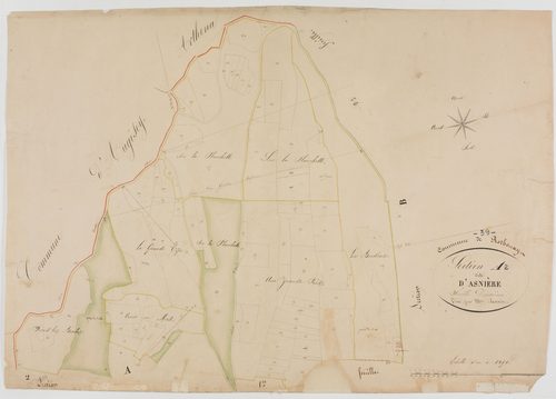 Rothonay, section A, Asnières, feuille 2.géomètre : Jannin