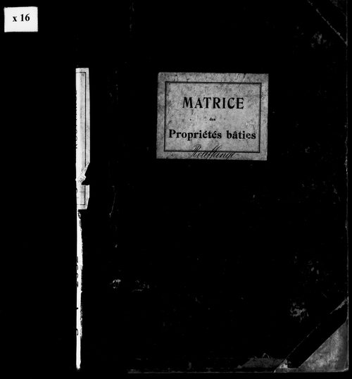 Matrice des propriétés bâties.