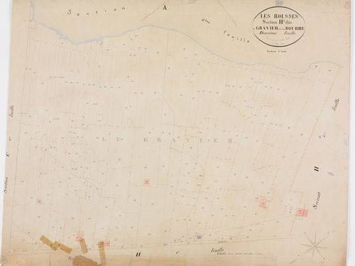 Rousses (Les), section H, le Gravier et la Bourbe, feuille 2.géomètre : Braud
