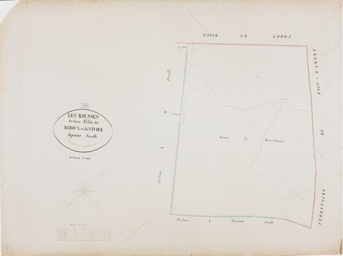 Rousses (Les), section A, Rizoux et Vivier, feuille 7.géomètre : Grenier