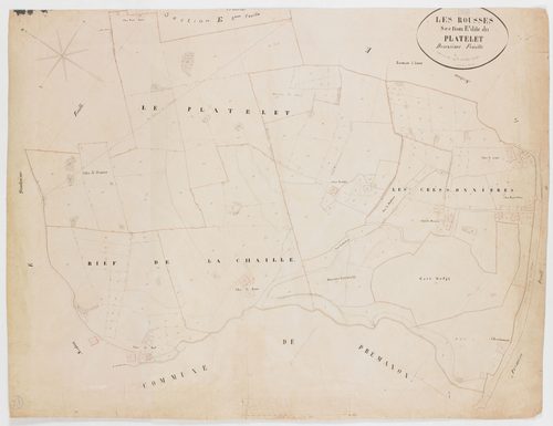 Rousses (Les), section E, le Platelet, feuille 2.géomètre : Grenier