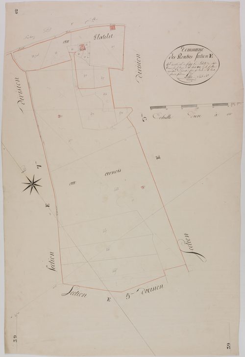 Rousses (les), section E, Sagy, feuille 6.