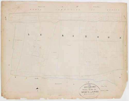 Rousses (Les), section A, Rizoux et Vivier, feuille 2.géomètre : Grenier