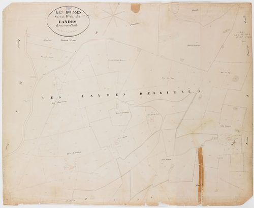 Rousses (Les), section D, les Landes, feuille 2.géomètre : Grenier