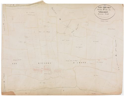 Rousses (Les), section B, les Villages, feuille 2.géomètre : Grenier