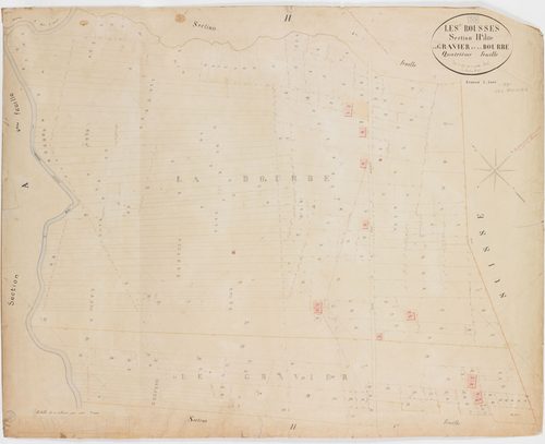 Rousses (Les), section H, le Gravier et la Bourbe, feuille 4.géomètre : Braud