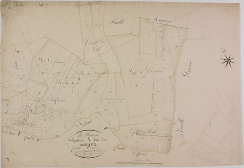 Rousses (les), section A, le Rizoux et le Vivier, feuille 3.