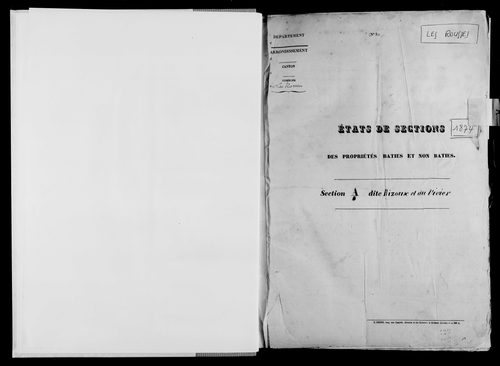 Etat de sections.