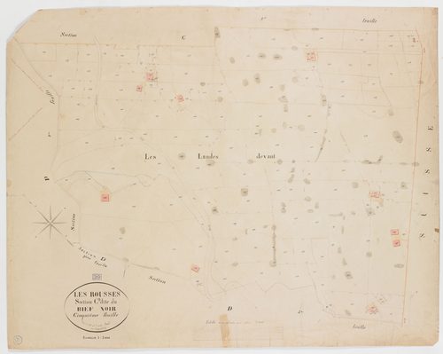Rousses (Les), section C, le Bief-Noir, feuille 5.géomètre : Braud