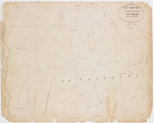 Rousses (Les), section E, le Platelet, feuille 6.géomètre : Grenier