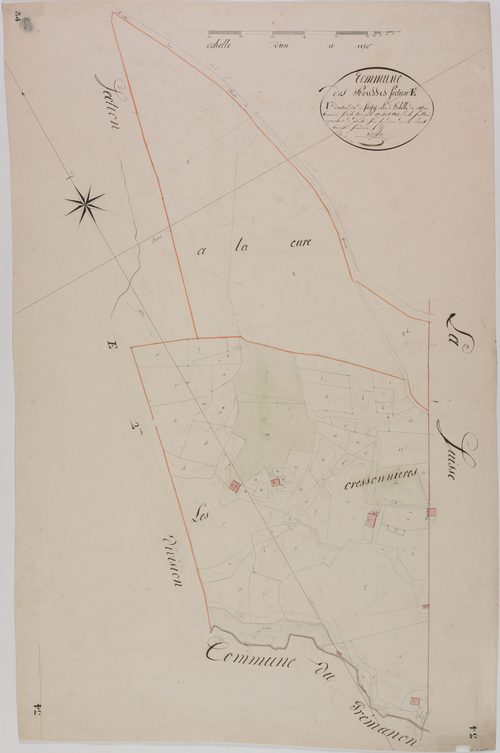 Rousses (les), section E, Sagy, feuille 1.