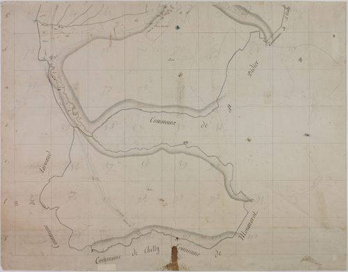 Ruffey-sur-Seille, à l'encre, Sud, 94 cm x 73 cm. s.d. [1804-1807]
