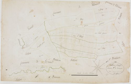 Ruffey-sur-Seille, section E, feuille 1.géomètre : Boichoz