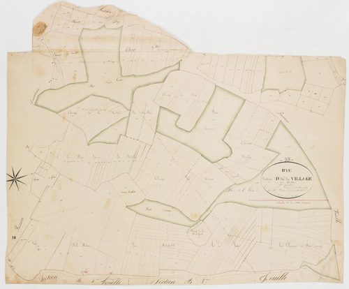 Rye, section D, le Village, feuille 1.géomètre : Bénier