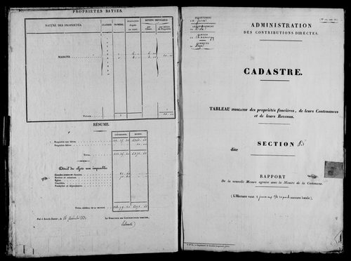 Etat de sections.