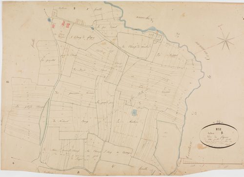 Rye, section B, le Flignier, feuille 3.géomètre : Paget