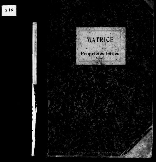 Matrice des propriétés bâties.
