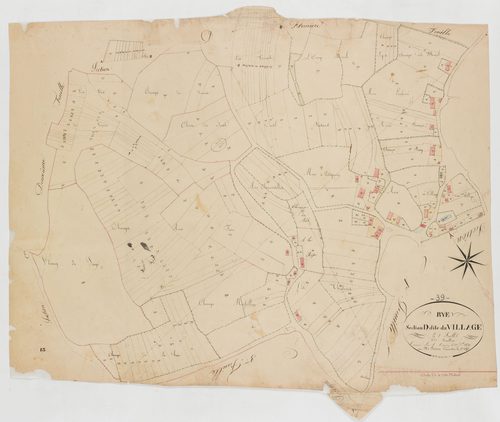Rye, section D, le Village, feuille 2.géomètre : Bénier