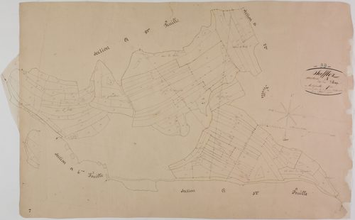 Saffloz, section A, le Village, feuille 7.