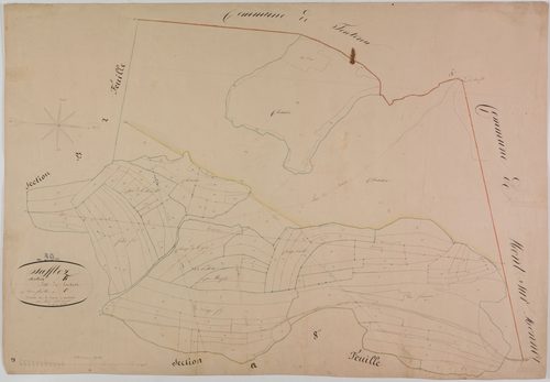 Saffloz, section B, le Couchant, feuille 1.