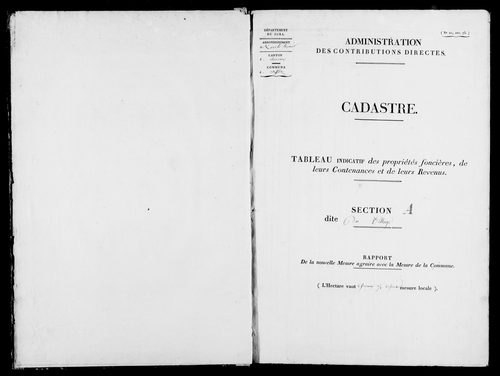 Etat de sections.