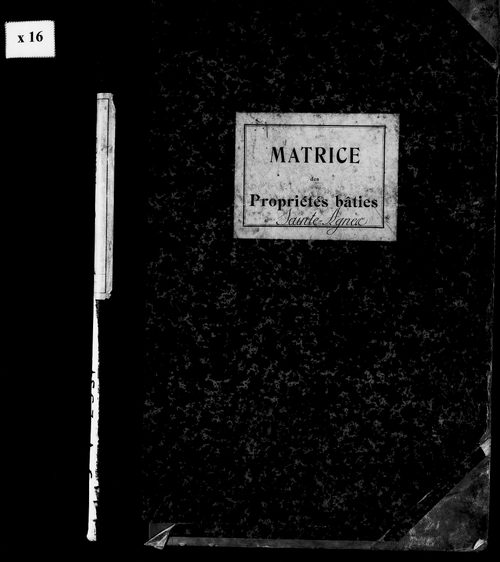 Matrice des propriétés bâties.