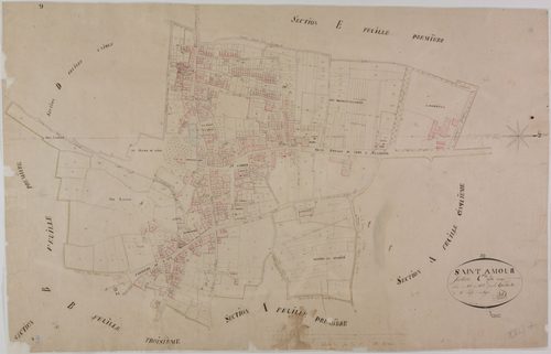 Saint-Amour, section C, la Ville, feuille unique.