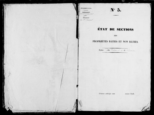 Etat de sections et matrice foncière, s.d. [1828].