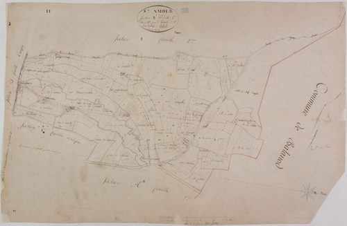 Saint-Amour, section E, Granges Cusins, feuille 1.