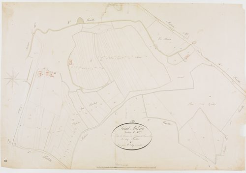 Saint-Aubin, section C, Corvée de Chaux et Pré au Roy, feuille 4. [1825] géomètre : Tabey