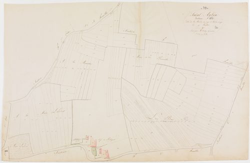 Saint-Aubin, section F, la Borde au Cyr et Borde Rouge, feuille 4. [1825] géomètre : Tabey