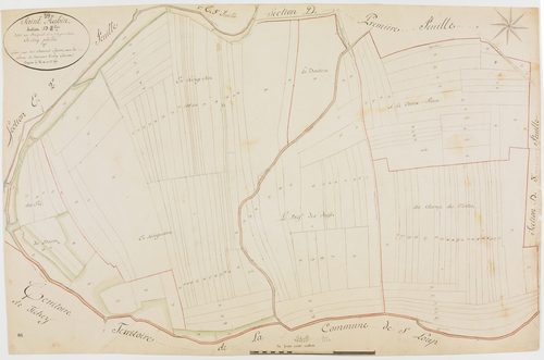 Saint-Aubin, section D, Fragnot et Seinge-Sein, feuille 2. [1825] géomètre : Chaunet