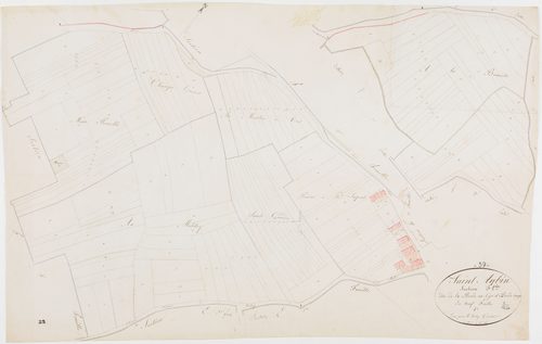 Saint-Aubin, section F, la Borde au Cyr et Borde Rouge, feuille 1. [1825] géomètre : Tabey