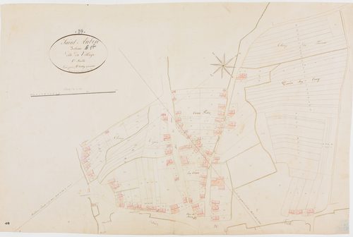 Saint-Aubin, section H, le Village, feuille 1. [1825] géomètre : Tabey
