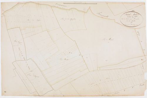 Saint-Aubin, section G, la Borde aux Renards, feuille 5. [1825] géomètre : Tabey