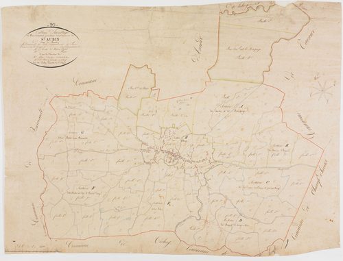 Saint-Aubin, tableau d'assemblage. [1825] géomètre : Tabey