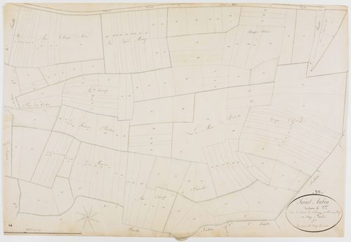 Saint-Aubin, section C, Corvée de Chaux et Pré au Roy, feuille 5.[1825] géomètre : Tabey