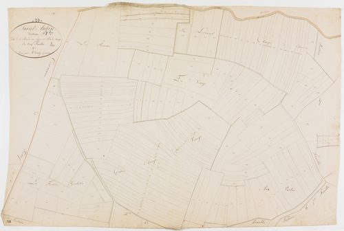 Saint-Aubin, section F, la Borde au Cyr et Borde Rouge, feuille 8. [1825] géomètre : Tabey