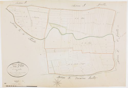 Saint-Aubin, section E, la Folie, feuille 3. [1825] géomètre : Chaunet