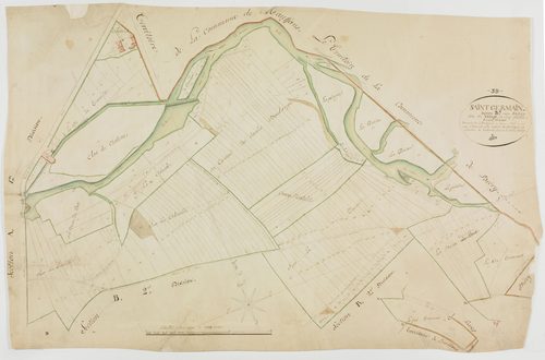 Saint-Germain-les-Arlay, section B, le Village, feuille 1.géomètre : Chaunet fils