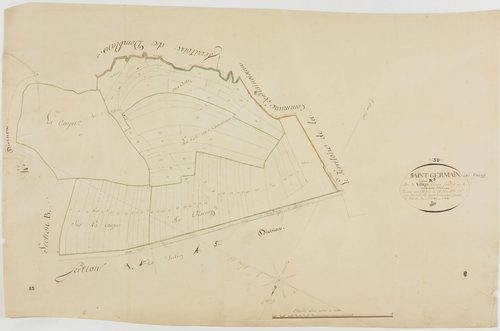 Saint-Germain-les-Arlay, section B, le Village, feuille 5.géomètre : Chaunet fils