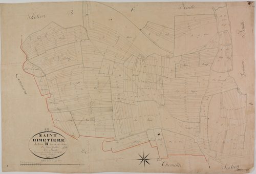 Saint-Hymetière, section B, la Léchère, feuille 2.