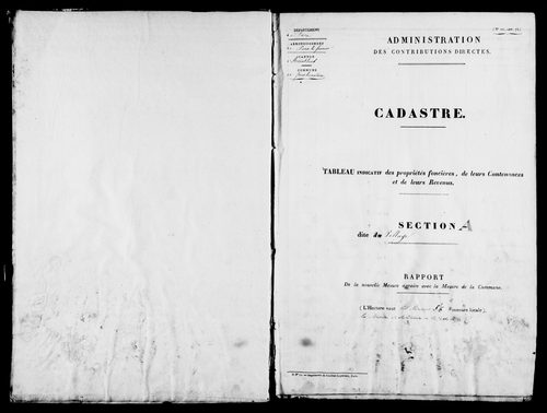 Etat de sections.