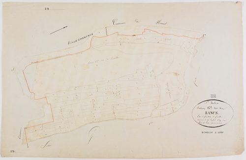 Saint-Julien-sur-Suran, section G, les Bancs, feuille 2.géomètre : E. F. Prost