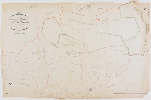 Saint-Julien-sur-Suran, section D, les Louvières, feuille 2.géomètre : Duchesne