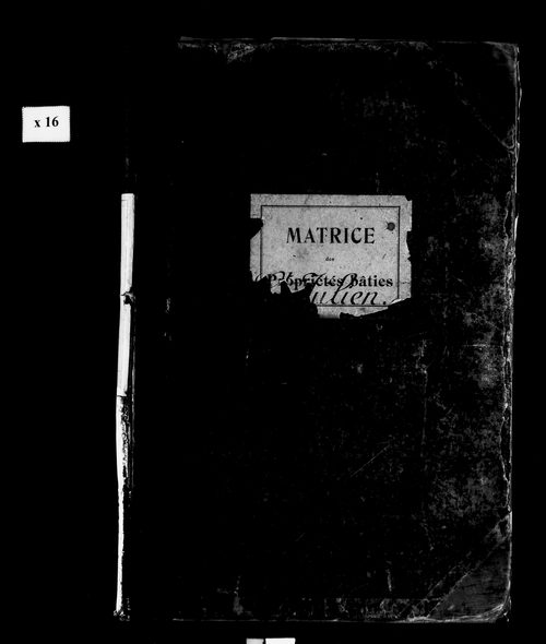 Matrice des propriétés bâties.