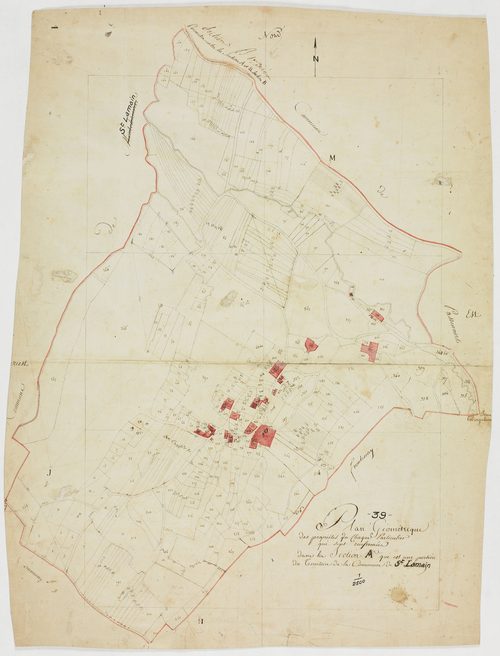 Saint-Lamain, section A, feuille unique.géomètre : pas de nom [Girardet ?]