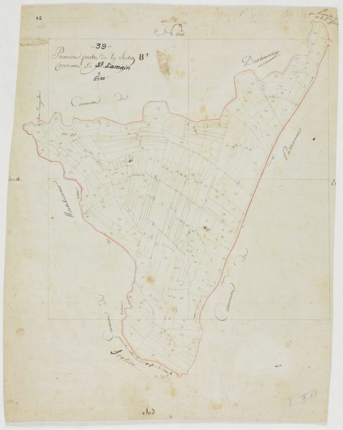 Saint-Lamain, section B, feuille 1.géomètre : pas de nom [Girardet ?]