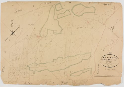 Saint-Laurent-en-Grandvaux, section B, la Reculée, feuille 2.géomètre : Bénier